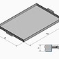 Versandmetall Kuip RVS Bak Spoelbak R1 dikte 1,5mm  Breedte 500 mm oppervlakke BUITENZIJDE geschuurd grid(320) gelast en gebeitst
