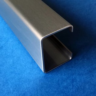 Versandmetall Set économique Profil C petit brossé, hauteur 15mm largeur c= 30mm longueur 1250mm en acier inoxydable 1,5mm K320