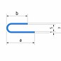 Versandmetall Profil de serrage écart 5mm acier inoxydable a / b 15 / 20mm t = 1.0mm longueur 1500mm,  surface brossé en grain 320