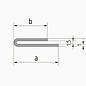 Versandmetall Klemmprofil Spalt 1,5 mm Edelstahl a/b 20/15mm t= 1,0mm Länge 2000 mm, außen Schliff K320