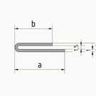 Versandmetall profilé de serrage ecart de 1,5 mm acier inoxydable a / b 15 / 20mm t = 1,0 mm longueur 1500 mm, surface brossé  en grain 320