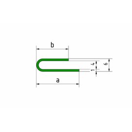 Versandmetall Klemmprofiel Klof 4mm roestvrij Staal axb 20x15mm dikte 1,0mm Lengte 1000mm buitenzijde geschuurd(grid320)