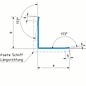 Versandmetall Corniére de protection inox Angle en acier inoxydable Angle de protection des angles Rail de protection d'angle à 3 fois plie,  équilatéral 90 ° longueur 1000 mm