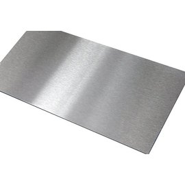 30 Schilder, Edelstahl, gebürstet Korn 320 , Stärke 1mm. Format 74x22mm mit 1 Bohrung Durchmesser 5mm mittig links
