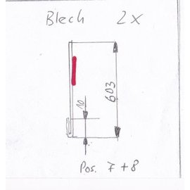 Set [ 5 Stck ]   Edelstahl Bleche 1,0mm Edelstahl, gebürstet Korn  1x28x L=590mm 1x28x L=450mm 1x28x L=282mm -2 x 330x L=603mm mit Falz 10mm
