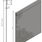 Versandmetall 14 mtr ( 7x2mtr) Stabile Rasenkanten Kiesleiste mit Falz aus 1,0 mm starkem Edelstahl (1.4301)  Höhe 250mm