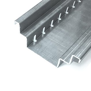 Versandmetall Drainagerinne Form B aus Aluminium Einlaufbreite 120mm Bestellmengen 10m, 20m, 30m, 40m, 50m