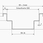 Versandmetall Drainagerinne Form B aus Aluminium, ohne Rost, Einlaufbreite 90mm Bestellmengen 10m, 20m, 30m, 40m, 50m