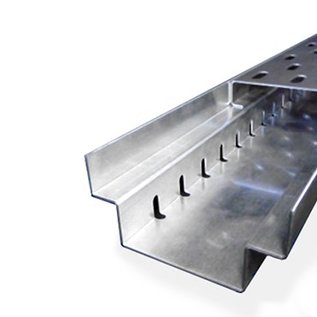 Versandmetall Afvoergoten van aluminium/roestvrij staal, inclusief rooster, inlaatbreedte 90 tot 190 mm