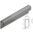 Versandmetall Profil encadrement inox inégal surface brossé en grain 320, 1,5mm, 15mm verre