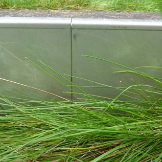 Versandmetall -Stel [28m] Stevige kiezelrail met gazonrand van 1,0 mm dik roestvrij staal (1.4301). 8x L = 2500mm 4x L = 2000mm 10 connectoren 1 hoekconnector (variabel buigbaar)