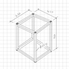 Versandmetall -1 Stück Tischgestell 450x450x760mm aus Edelstahl (1.4301 X5CrNi 18-10 ) Verbindungen geschweißt und gebeizt  Rohr 25/25x2mm Enden mit Lamellenstopfen (ca 3 m überstehend ) verschlossen Oberfläche Schliff/Gebürstet  Korn 240