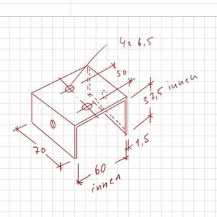 Versandmetall Set [2 stks] U-profiel van 2,0 mm roestvrij staal Binnenafmetingen axcxb 140x140x140mm, oppervlakteafwerking K320 300 mm lang - Copy