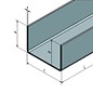 Versandmetall Set [ 6 St ]  Alu-U-Profil 2,0mm 90° axcxb 30x22x30mm (innen 18mm +0,2/0,3)  Länge 700mm, Al99,5 blank, einseitig mit Schutzfolie