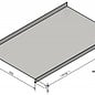 Versandmetall Plan de travail en acier inoxydable de 1,0 mm, 600 mm de profondeur, différentes largeurs, 2 épaisseurs de matériau, grain latéral visible 320, livré avec une feuille de protection