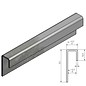 Versandmetall Glasrandprofiel 50/12 / 12.5 van 1,5 mm roestvrij staal voor 10 mm glas ongelijk gevouwen