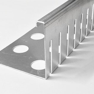 Versandmetall Petite bande de gravier - aluminium Al99.5 - perforée - pliée à 90 °