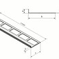 Versandmetall Profilé de carrelage en acier inoxydable 1,0 mm, grain rectifié 320