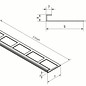 Versandmetall Fliesenleiste 2 Fliesenkante Fliesenprofil  Edelstahl 1,0mm, geschliffen Korn 320