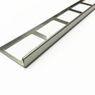 Versandmetall Bande de carrelage 3 bordure de dalle Profilé de dalle en acier inox 1,0mm, réfléchissant 2R (IIID)