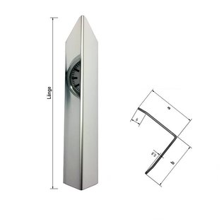 Versandmetall 1,0m Eckschutzwinkel modern 3-fach gekantet, für Mauerecken und Kanten Länge 1000 mm spiegelnd