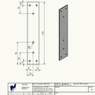 Versandmetall Set [ 30 St ] 190106_10P0101 Alu-Montageplatte  3,0mm  axb 50x270mm  Al99,5 blank, pulverbschichtet "schwarz, seidenmatt"