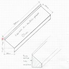 Versandmetall 1  Sonder Abschlussprofil nach Skizze  4-fach gekantet aussen K320,  Länge 700mm  7/37/11mm Material 1,0mm Edelstahl, Stirnseiten geschweißt und gebeizt