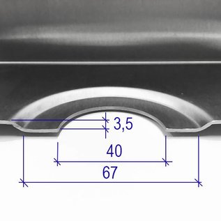 Versandmetall Roestvrijstalen douchebak, douchebak 1,5 mm, binnenkant slijpen K320, diepte vanaf 500 mm, breedte vanaf 600 mm, 1 of 2 afvoeropeningen, verschillende hoogtes