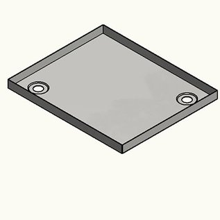 Versandmetall Roestvrijstalen douchebak, douchebak 1,5 mm, binnenkant slijpen K320, diepte vanaf 500 mm, breedte vanaf 600 mm, 1 of 2 afvoeropeningen, verschillende hoogtes