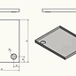 Versandmetall Edelstahl Duschwanne, Duschtasse  1,5mm, INNEN  Schliff K320, Tiefe ab  500 mm, Breite  ab  600 mm, 1 oder 2 Ablaufbohrungen, verschiedene Höhen