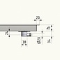 Versandmetall Douchebak RVS, douchebak 1,5mm omtrekrand 20mm, BINNEN snede K320, diepte vanaf 500 mm, breedte vanaf 600 mm, 1 of 2 afvoergaten, verschillende hoogtes