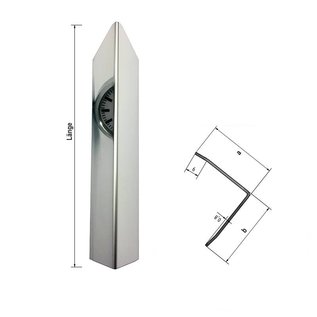 Versandmetall 1,8m Eckschutzwinkel modern 3-fach gekantet, für Mauerecken und Kanten Länge 1800 mm spiegelnd