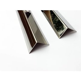 Versandmetall Randbeschermingshoek 3-voudig gevouwen spiegelachtige 2R (3-D) 25 x 25 x 1,5 mm lengte 2500 mm