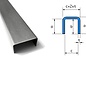 Versandmetall -Sonder U-Profil aus 1,0mm Edelstahl gekantet  Oberfläche Schliff K320 Innenmaße  axcxb  7x18x7mm, Länge  2170mm