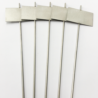 Versandmetall Stabile Pflanzenschilder Pflanzstecker aus hochwertigem Edelstahl  Schildmaß 7,0x4,3cm Stablänge 25cm