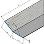Versandmetall Ensemble (4 St, = 10m) angle en aluminium anthracite unilatéral, jambe inégale 90 ° 1,0mm, axe 270x150mm, longueur 2500 mm