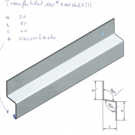 Versandmetall Z-Profil  Traufblech 100° aus Edelstahl  2-fach gekantet Materialdicke 1,5 mm axcxb 20 x 80 x 40mm  Länge 2000 mm Aussen Schliff K320