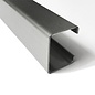 Versandmetall -Sonder  C-Profil aus 1,0mm Edelstahl , Oberfläche Schliff K320 Maße 150/331/500/331/150mm, 120mm lang