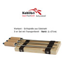 Kohlibri SteinTischGrill 3 brochettes carrées courtes pour le Kohlibri SteinTischGrill