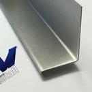Versandmetall Angle 92,5° avec larmier à l'avant, 1,0 mm, axb 60 x 60mm, L jusqu'à 2500mm surface brossè  en grain K320