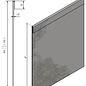 Versandmetall 65 mtr (  32x2mtr+1x1mtr ) Stabile V4A 316L Rasenkanten Kiesleiste mit Falz aus 1,0 mm starkem Edelstahl ( 1.4404/1.4571)  Höhe 200mm inkl. 32 Verbinder