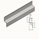 Versandmetall Profilé Z Traufblech 100 ° en acier inoxydable plié en 2 fois Epaisseur du matériau de 1,5 mm Axcb 25 x 30 x 25 mm Longueur 2000 mm Masse rectifiée K320