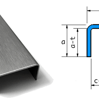 Patte de fixation pour profilés type C - Inox A2 - INDEX - MisterMateriaux