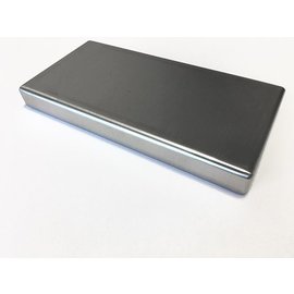 Versandmetall Resterende voorraad: V4A 316L RVS kuip gelast, materiaaldikte 1,5 mm 900 mm x 450 mm x 20 mm, uitwendig slijpen EXTERN K320
