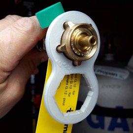 Manufaktur 3D 2er Set Multi Gasschlüssel grau für Terrassenheizer, Gasheizer, Gaskanone, Heizstrahler, 5-Flügel