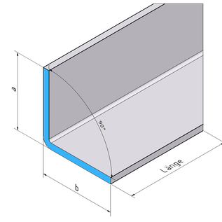 Versandmetall Set [4 pièces] cornière en aluminium, matériau aluminium vierge 1,0 mm, film de protection d'un côté, axb 80x80 mm L = 2500 mm