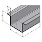 Versandmetall Set [ 2St ] Hut-Profil aus Edelstahl  4-fach gekantet Materialdicke 1,5 mm axcb 20 x 30 x 20 mm  Länge 2500 mm Aussen Schliff K320  nach Skizze