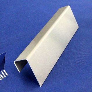 Versandmetall U-Profil ungleichschschenkelig t=1,5mm a=25mm c=40mm (innen 37mm) b=50mm Längen 1000 bis 2500mm aussen Schliff K320
