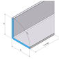 Versandmetall Set [ 3 teil ] Aluminiumwinkel, Material 1,5 mm Alu blank, einseitig Schutzfolie, 15 mm x 180 mm, 1730 mm lang;  •30 mm x 125 mm, 2 x 1750 mm lang