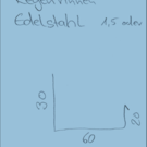 Versandmetall -Sonder - U-Profil (Rinne ) aus 1,5mm Edelstahl 30/60/20/10mm, Länge 2500mm, Oberfläche Schliff K320 U-Profil gekantet